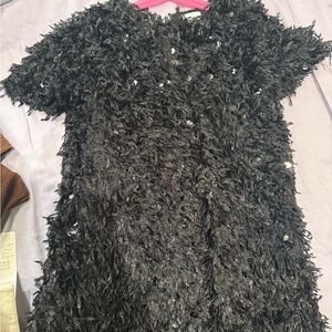 Zara Black Textured Dress size 6